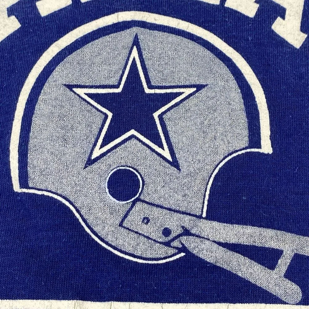 Vintage 80s Champion Dallas Cowboys T Shirt Men's Size M Single Stitch USA 50/50 - Picture 9 of 16